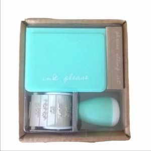 Phrase Roller Stamp Ink Pad Set Gift Wrap Scrapbooking Crafting Journaling